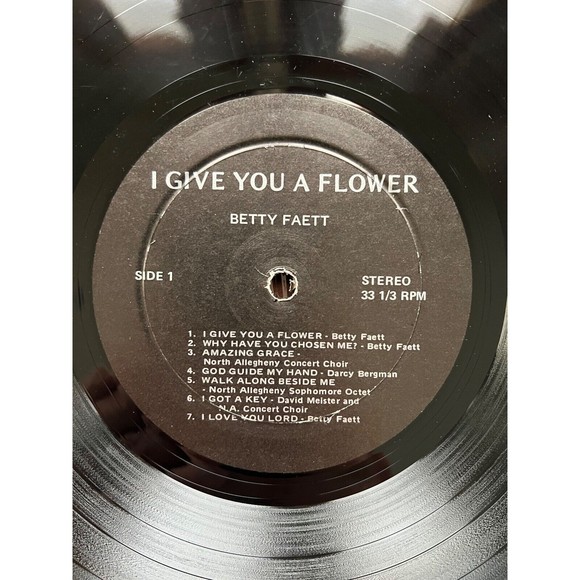 Betty Faett I Give You A Flower LP Shrink Self Release VG - Picture 5 of 7